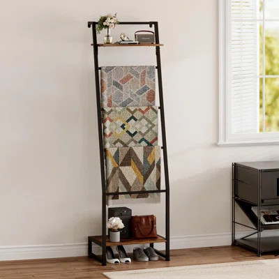 Blanket Ladder with Shelf | Wayfair North America