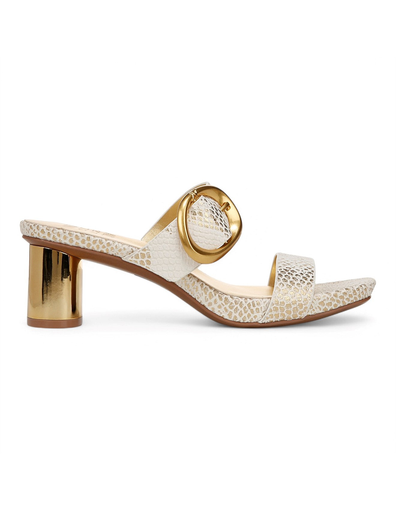 WOMEN'S Ida White Gold Snake SANDAL | David Jones (Australia & New Zealand)