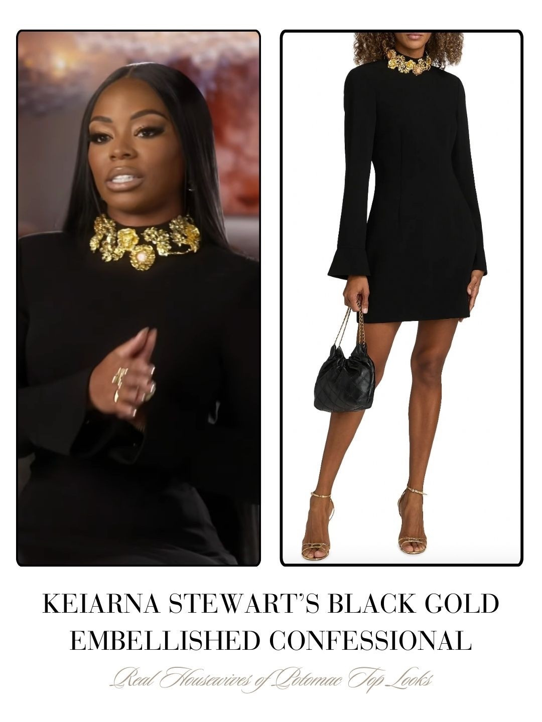 Keiarna Stewart’s Black Gold Embellished Confessional 