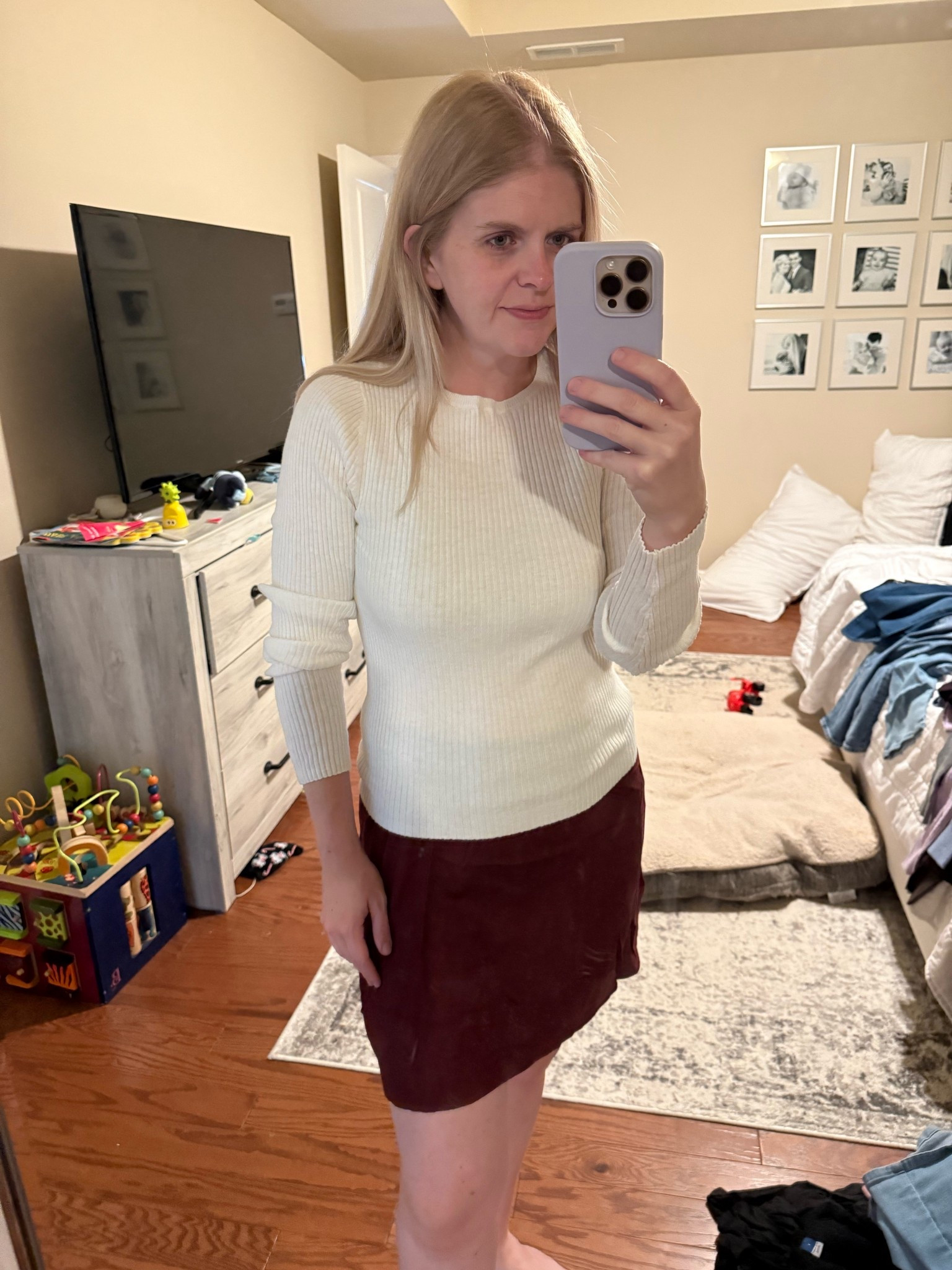 This maroon crepe skirt is such a fun staple for fall! I can see myself wearing this lots of different ways. I'm wearing a medium, 

#LTKFindsUnder50 #LTKStyleTip #LTKSeasonal
