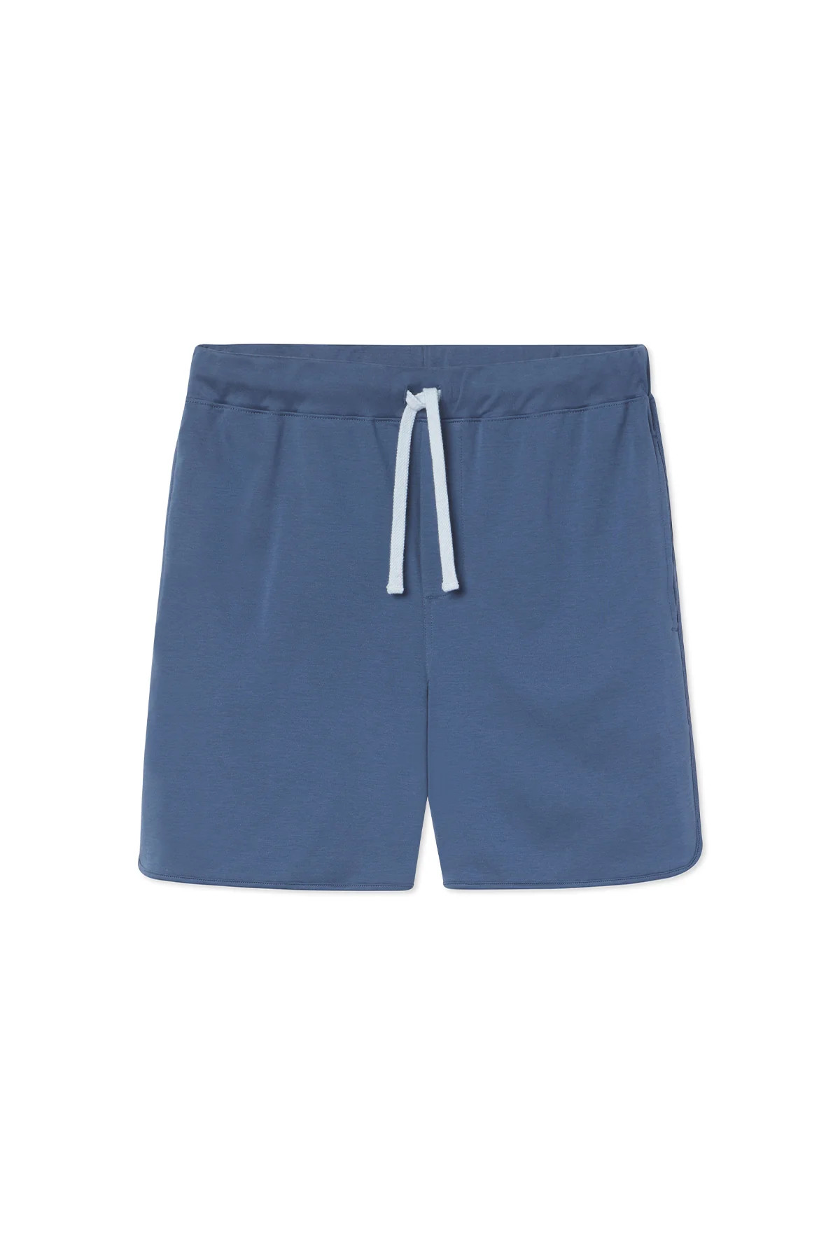 Men's Pima Curved Hem Shorts in Navy | Lake Pajamas