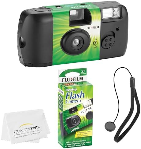 Fujifilm QuickSnap Flash 400 Disposable 35mm Camera (1 Pack) Bonus Hand Strap + Quality Photo Mic... | Amazon (US)