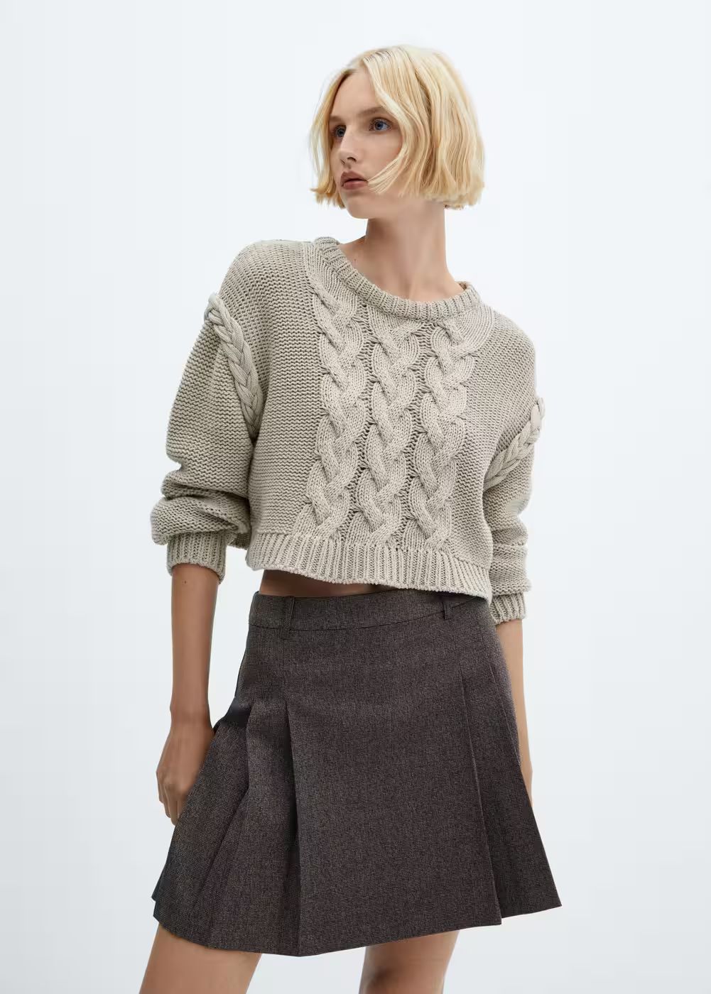 Pleated mini-skirt -  Women | Mango USA | MANGO (US)