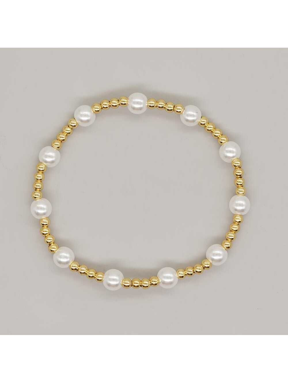 Cultured Pearl Decor Beaded Bracelet | SHEIN