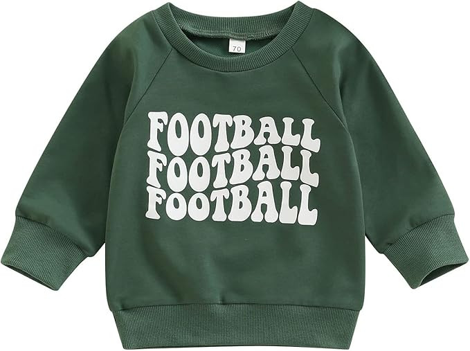Toddler Baby Boy Girl Football Outfit American Football Crewneck Sweatshirt Shirt 2024 New Trend ... | Amazon (US)