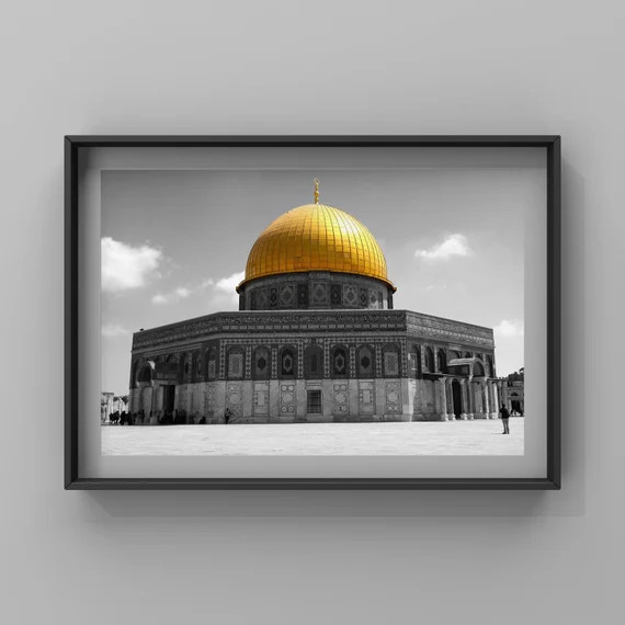 Jerusalem, Islamic Art, Muslim Gift, Large Wall Art Print, Dome of the Rock, Print, Travel Photog... | Etsy (CAD)
