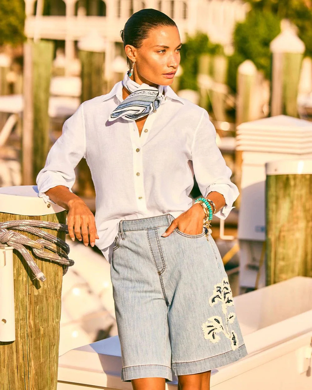 Embellished Lightweight Jean Shorts | Chico's