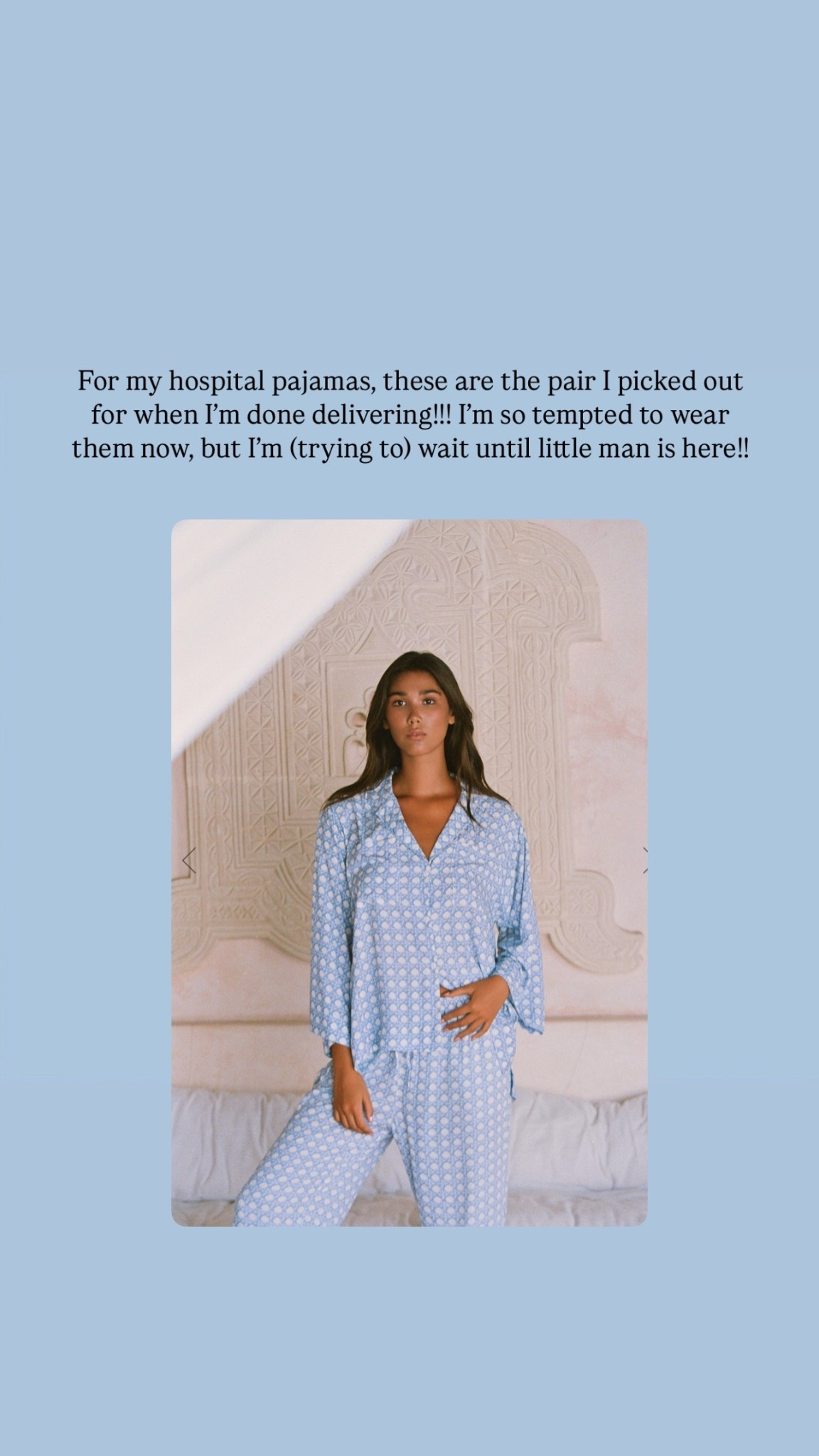 Basketweave blue pajamas from Piyama! Would be so cute for bridesmaids getting ready pajamas! I’m planning to wear them in the hospital after baby is born and postpartum!

#LTKWedding #LTKBump #LTKBaby