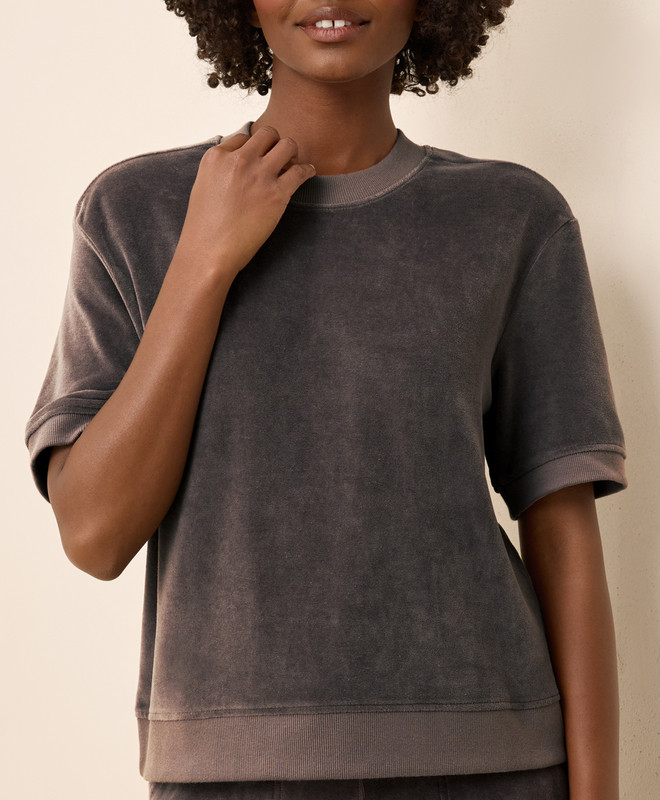 Women’s Pure Velour Sweatshirt Tee made with Organic Cotton | Pact | Pact Apparel