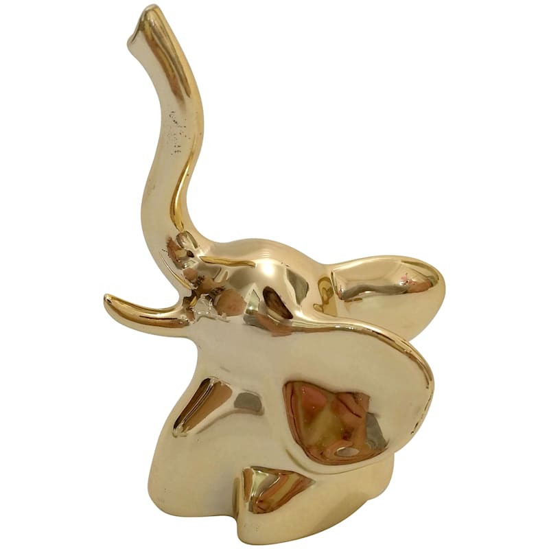 Gold Ceramic Elephant, 3.5" | At Home