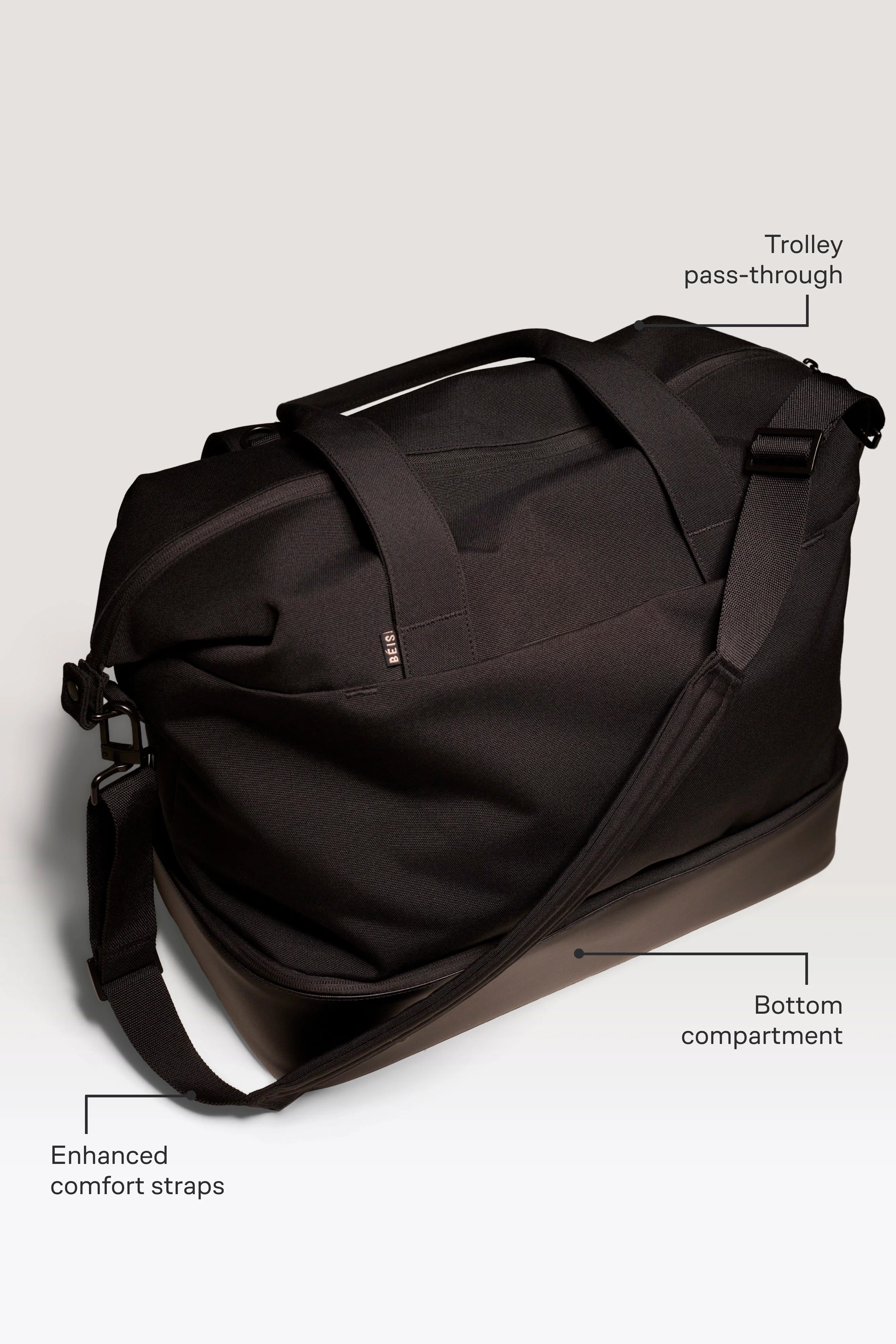 B\u00c9IS 'The NEW Weekender' in Maple - Brown Weekend Bag & Overnight Travel Bag | BEIS