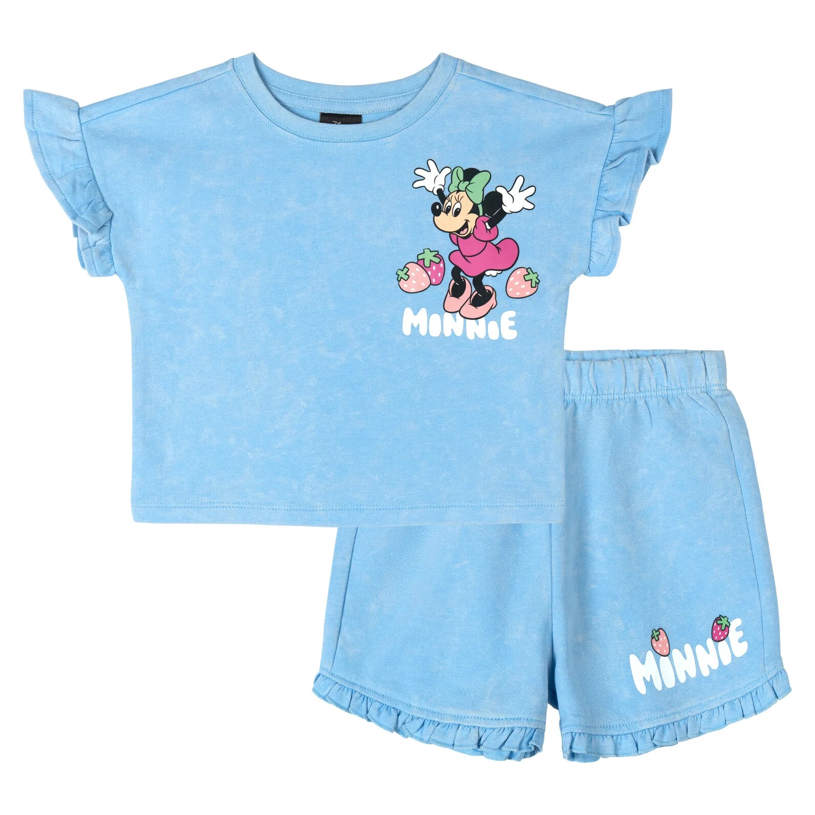 Disney Daisy Duck Minnie Mouse Figaro French Terry T-Shirt and Shorts Outfit Set Infant to Little... | Walmart (US)