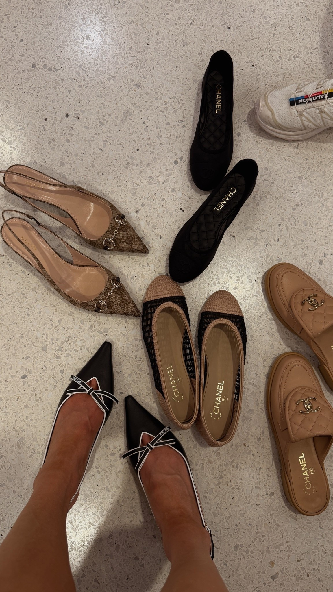 On a very important mission post-brunch 😌 been eyeing these gucci kitten heels and miu miu in the cognac shade (trying black for size) but also the Chanel raffia flats 😭😭 which one should I get??

#LTKOver40 #LTKSeasonal