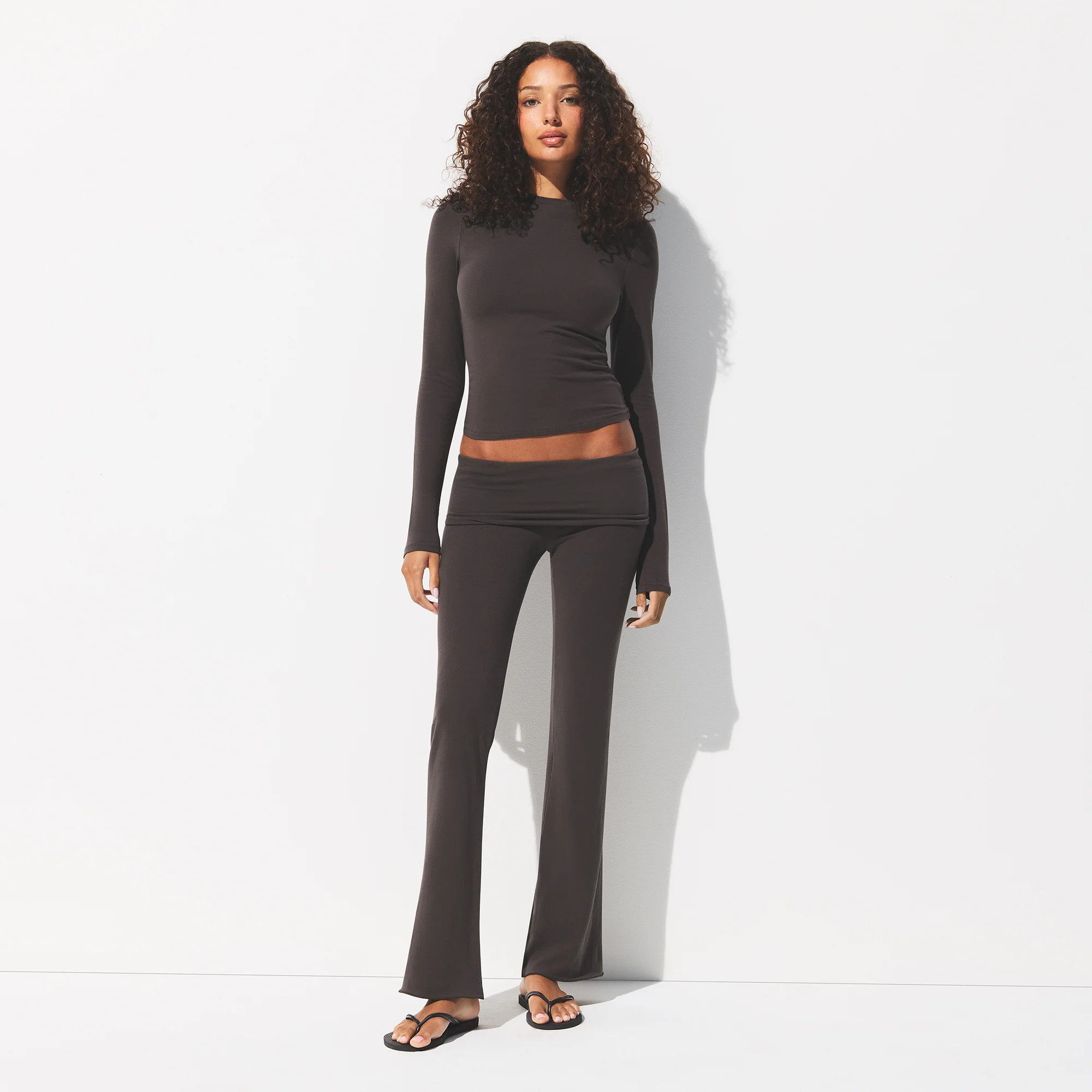 SKIMS Foldover Pant | Deep Neutral | 3XL | Cotton Jersey | SKIMS (US)