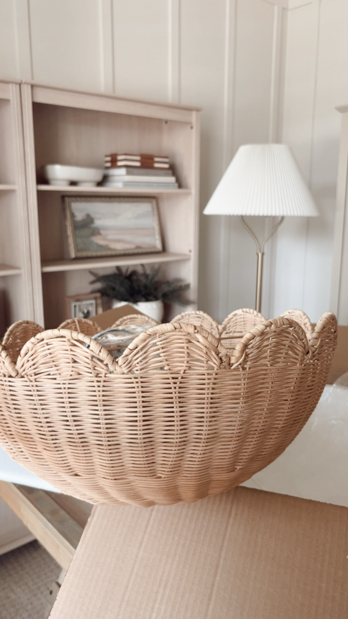 Scalloped woven light fixture. I ordered these for the bedrooms at the cabin. Definitely giving cottage vibes.

#LTKHome