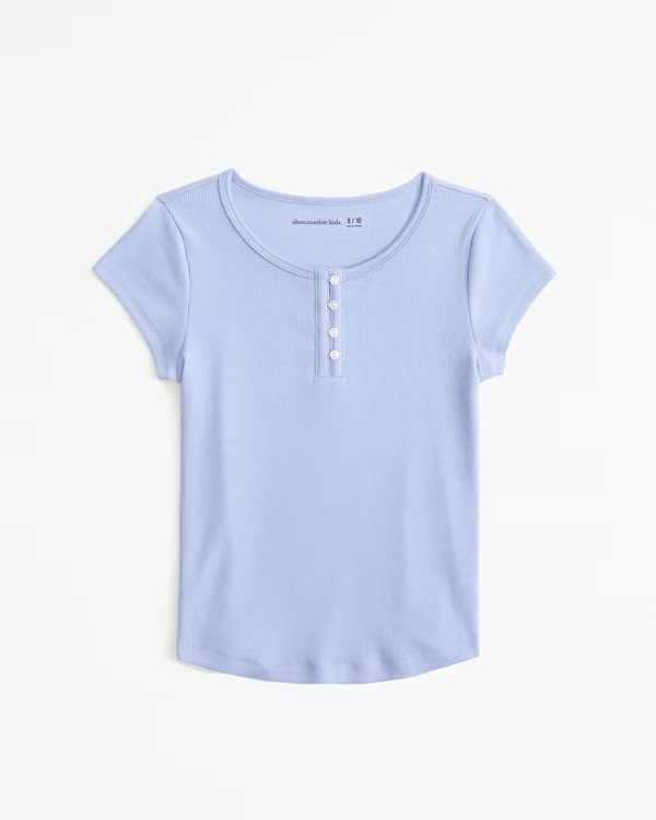 girls essential henley tee | girls tops | Abercrombie.com | Abercrombie & Fitch (US)