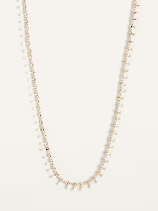 Gold-Tone Beaded Chain Necklace for Women | Old Navy (US)