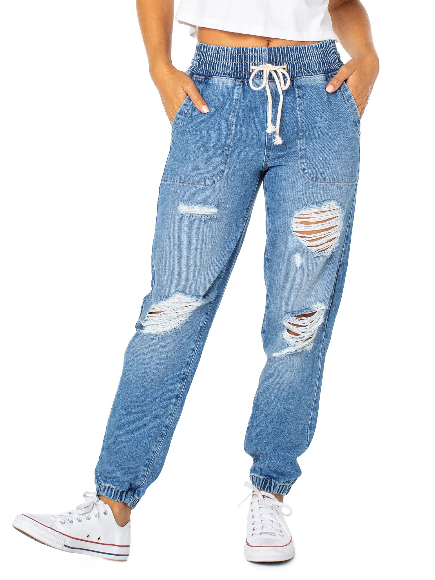 Celebrity Pink Women's High Rise Joggers | Walmart (US)