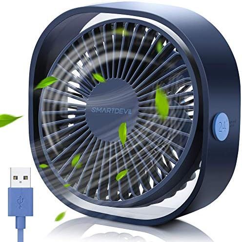 SmartDevil Small Personal USB Desk Fan,3 Speeds Portable Desktop Table Cooling Fan Powered by USB... | Amazon (US)