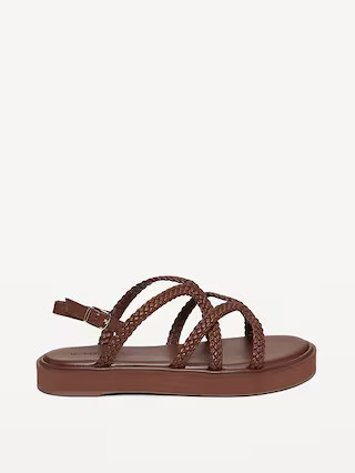 Braided Strap Platform Sandals for Women | Old Navy (US)