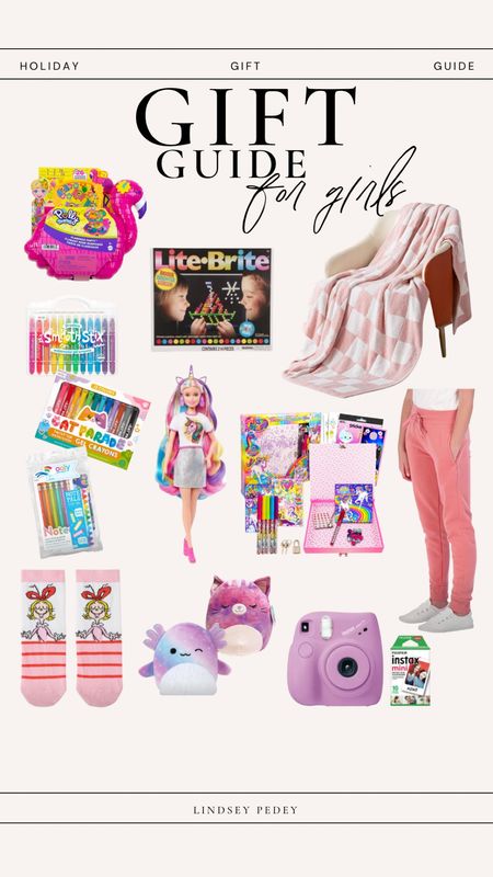 Gift guide for girls! 

Gift guide, gifts for girls, joggers, Lisa frank, Polly pocket, instax, target, Walmart, amazon, socks, art supplies, poly, squishmellows

#LTKkids #LTKGiftGuide #LTKunder50