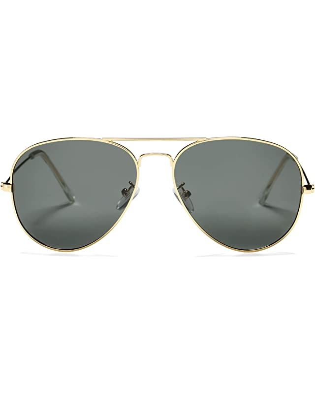 Pro Acme Classic Aviator Sunglasses for Men Women 100% Real Glass Lens | Amazon (US)
