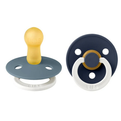 BIBS Colour Latex Pacifier Pack Petrol Glow and Deep Space Glow | Well.ca
