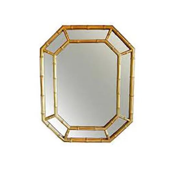 Gold Bamboo Mirror | Chairish