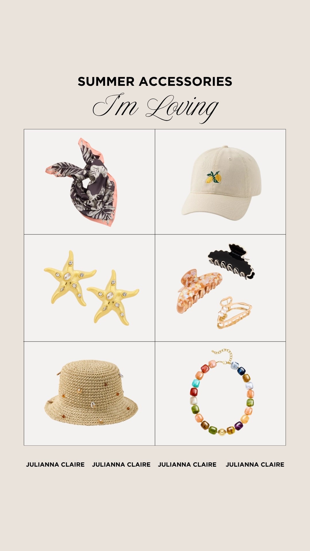 Summer accessories I am loving!

#LTKootd #LTKgrwm