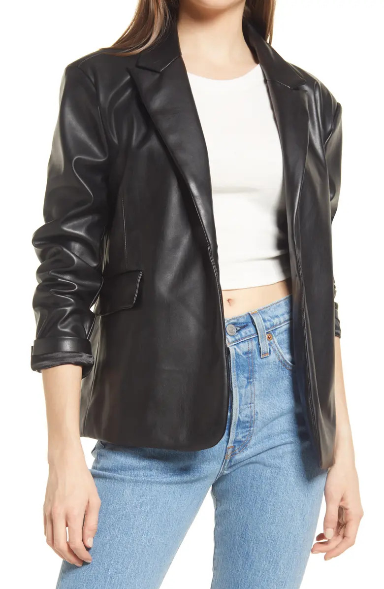 Faux Leather Blazer | Nordstrom