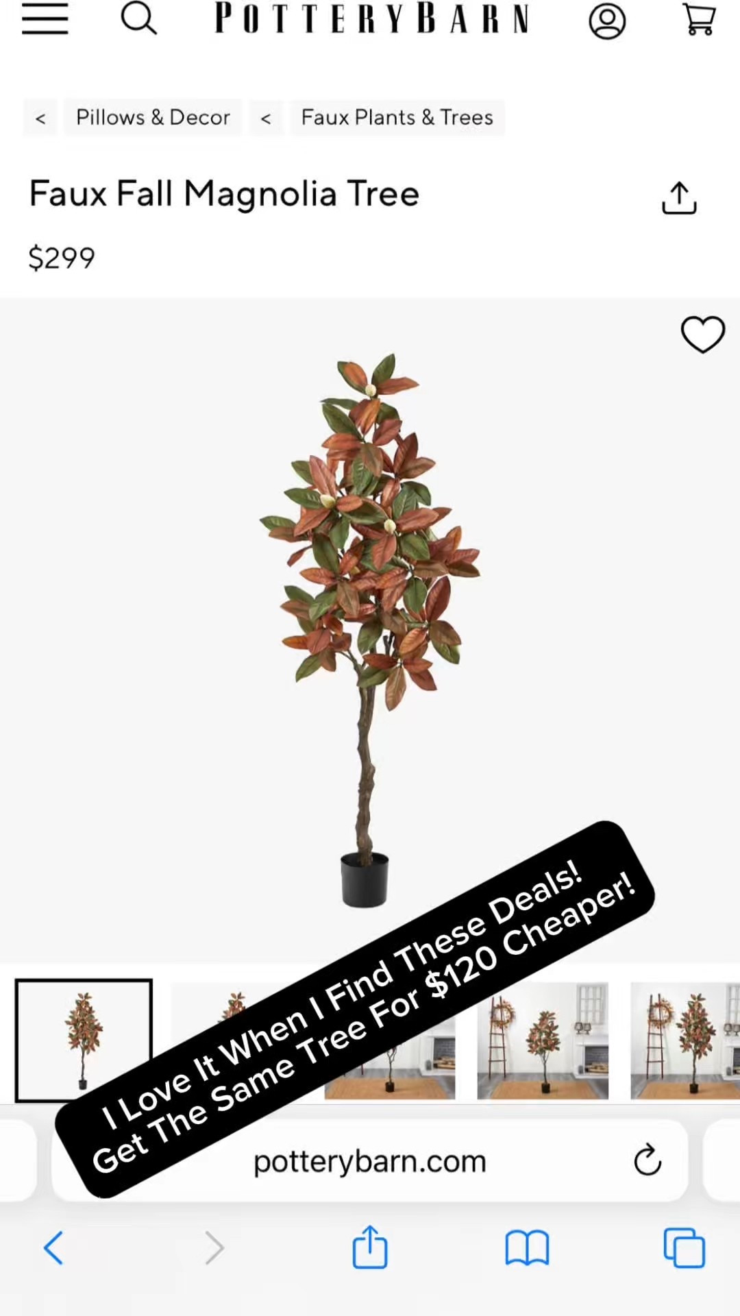 Love when I find replicas from name brand companies for cheaper - I’m all about saving money where I can! #falldecor #homedecor #fall #fauxtree 

#LTKHome