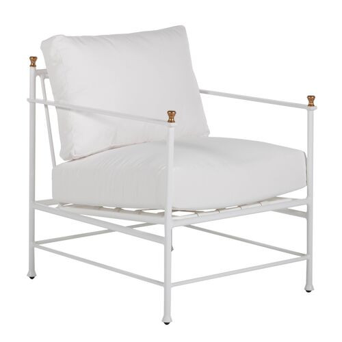 Frances Lounge Chair, White | One Kings Lane