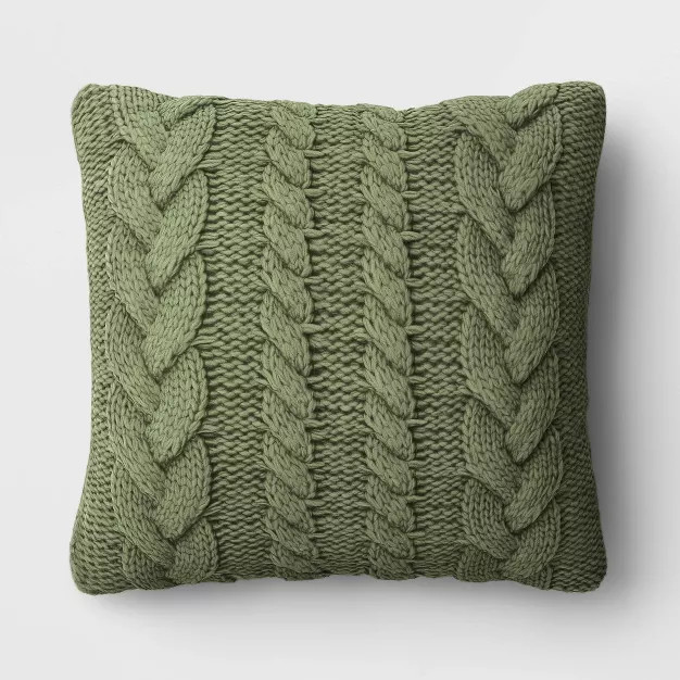 Cable Knit Throw Pillow - Threshold™ | Target