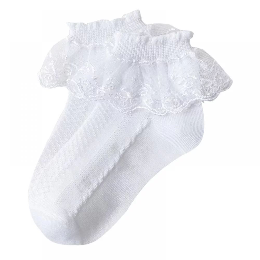 Toddler Baby Girls Ruffle Lace Ankle Cotton Dress Breathable Ankle Socks | Walmart (US)