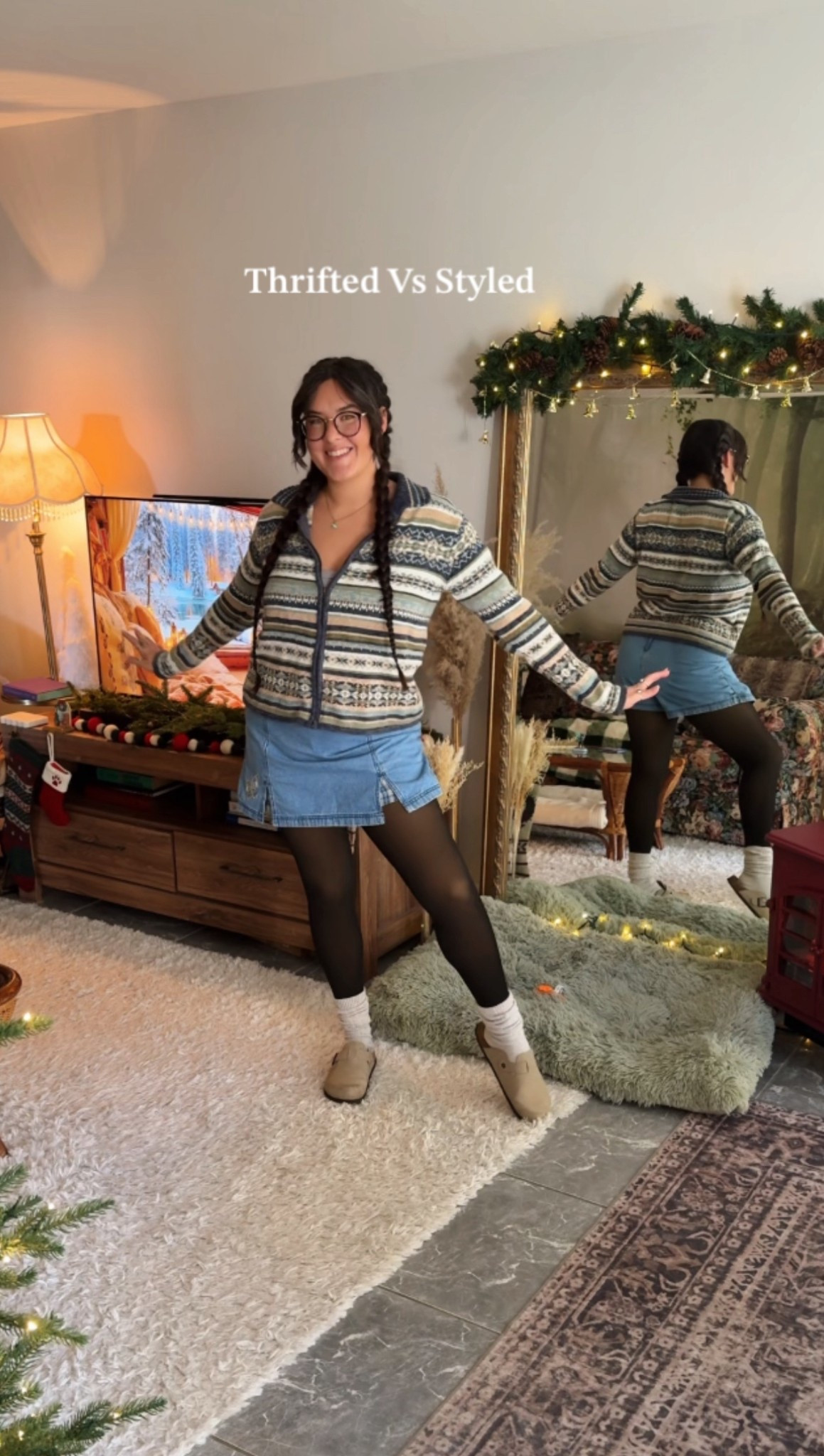 How I styled my newly thrifted and super cozy Heirloom Collective sweater & a few secondhand similar options from the same brand! 🧸🧶🤎✨ 

#LTKMidsize #LTKHoliday #LTKootd