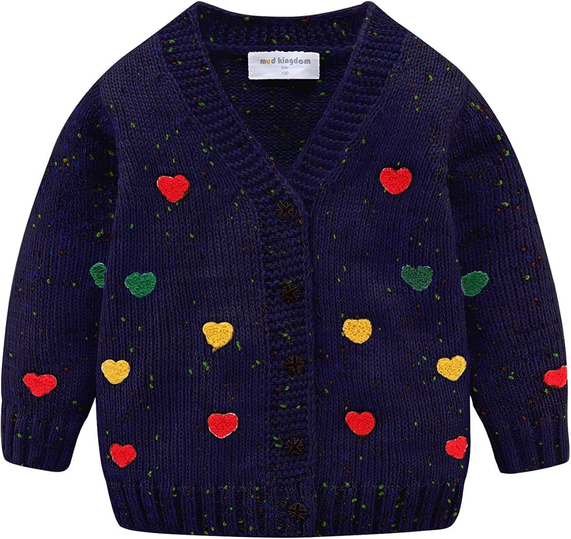 Mud Kingdom Girls Cardigan Sweaters Cute Colorful Love | Amazon (US)