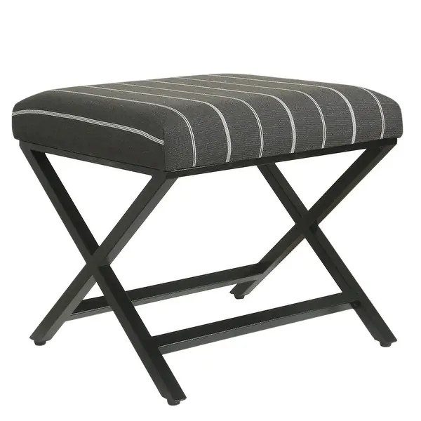 Porch & Den Boucher Modern Metal X-base Ottoman | Bed Bath & Beyond