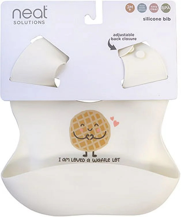 Neat Solutions Silicone "Loved Waffle Lot" Saying Infant Unisex Scoop Bib | Walmart (US)
