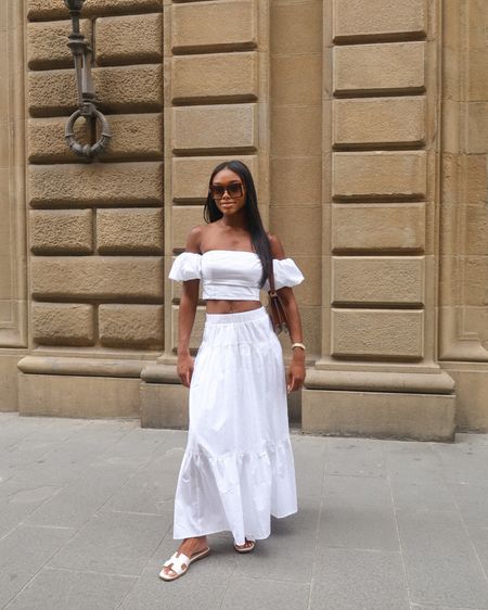 Maxi skirt, white skirt, white top, Italy outfit 

#LTKwedding #LTKtravel #LTKunder100