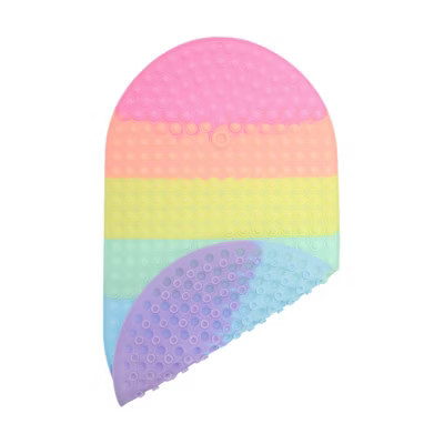 Unique Bargains Bath Mat with Suction Cups Pressable Bubble Light Rainbow Color 1 Pc | Target