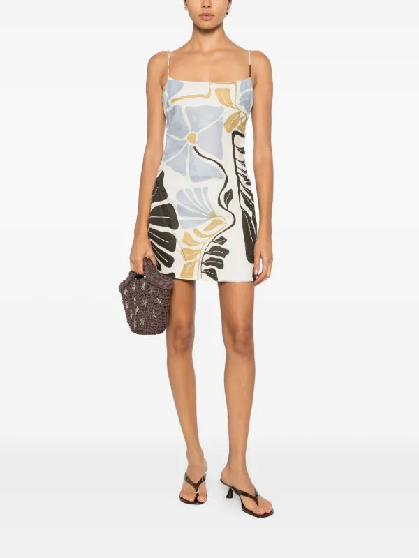 SIR. Lola square-neck Mini Dress | Neutrals | FARFETCH | Farfetch Global