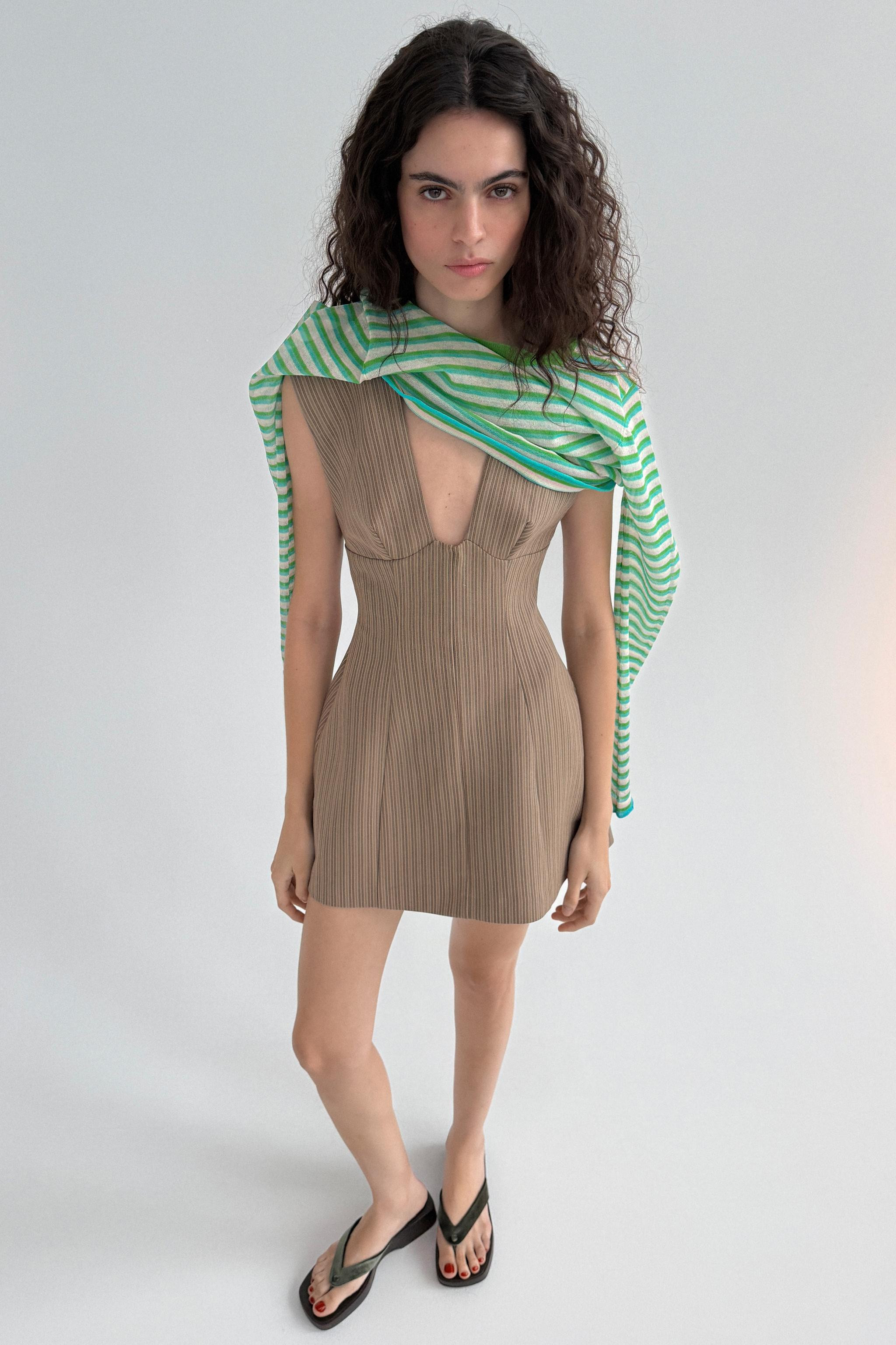 STRIPED SHORT DRESS | Zara US