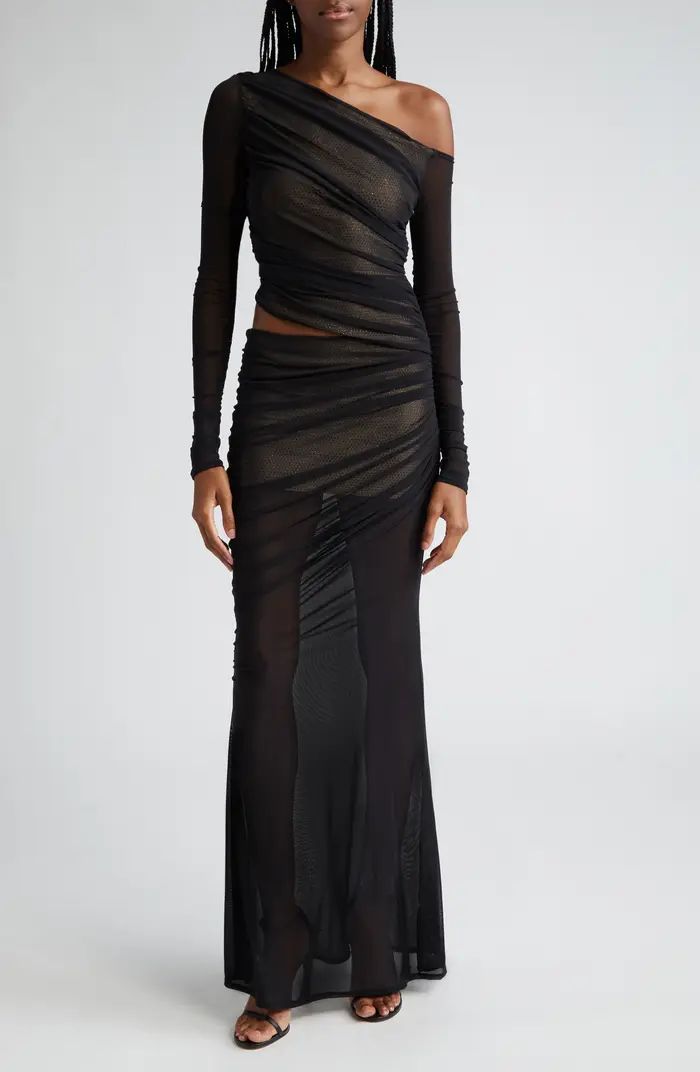 Aura Sequin Detail One-Shoulder Gown | Nordstrom