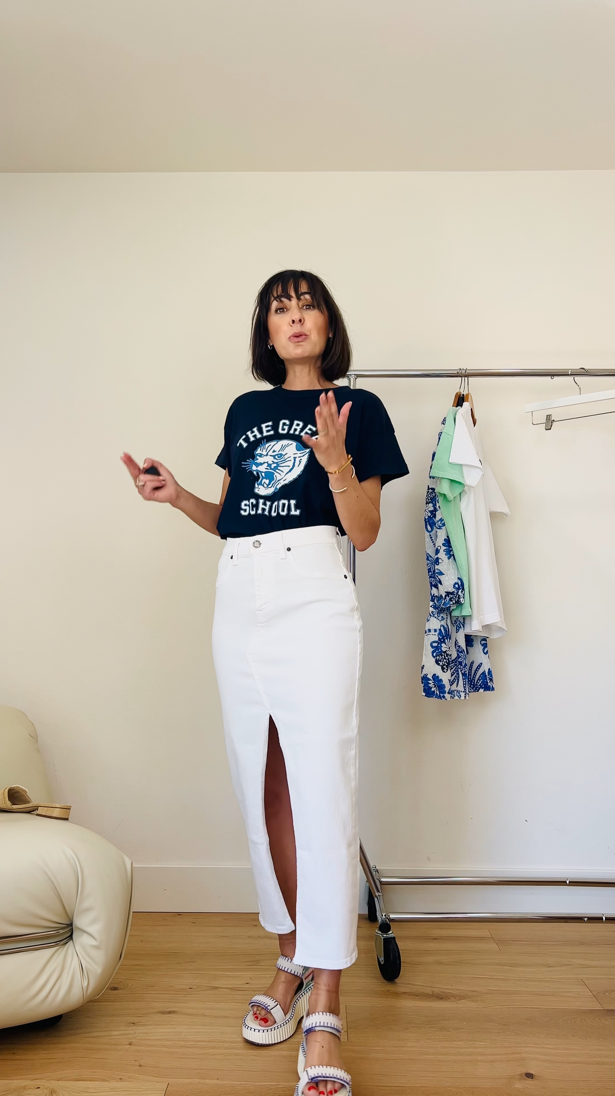 Give your jeans the day off and try a jeans skirt instead my favorite style now comes in white if you are between sizes sized down

#LTKVideo #LTKStyleTip #LTKOver40