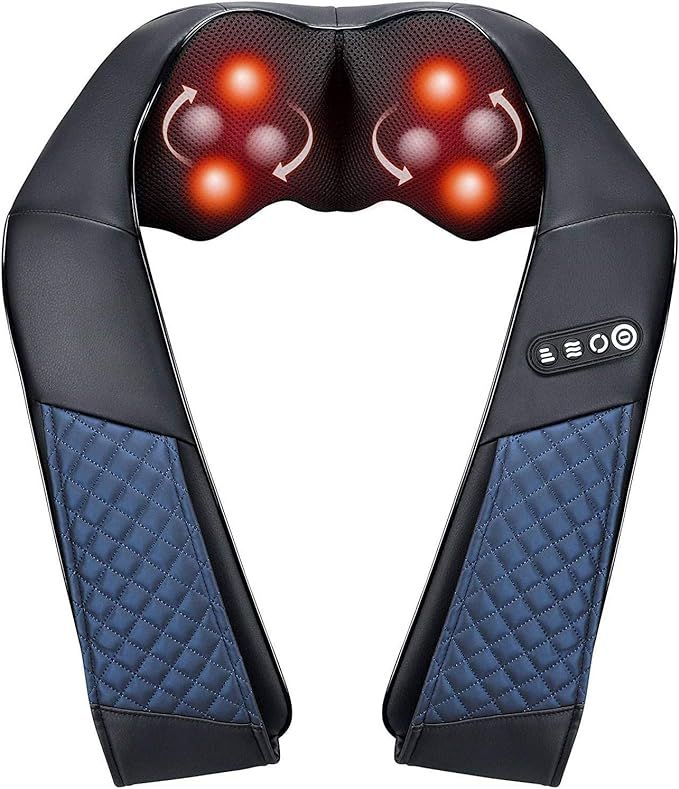 Neck and Shoulder Massager with Heat Shiatsu Back Massage Pillow with 3D Deep Tissue Kneading for... | Amazon (US)