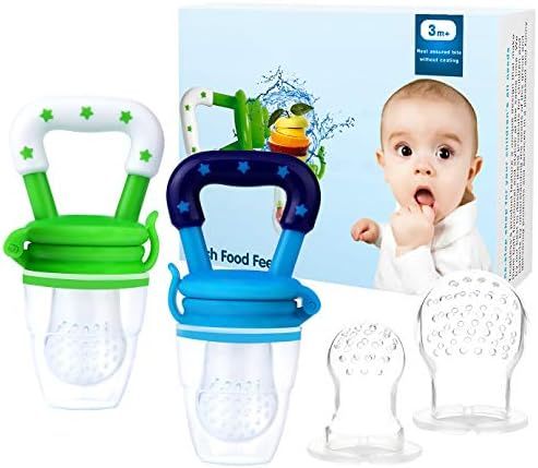 Baby Fruit Feeder Pacifier (2 Pack) - Bestwin Infant Teething Toy Teether in Appetite Stimulating... | Amazon (US)
