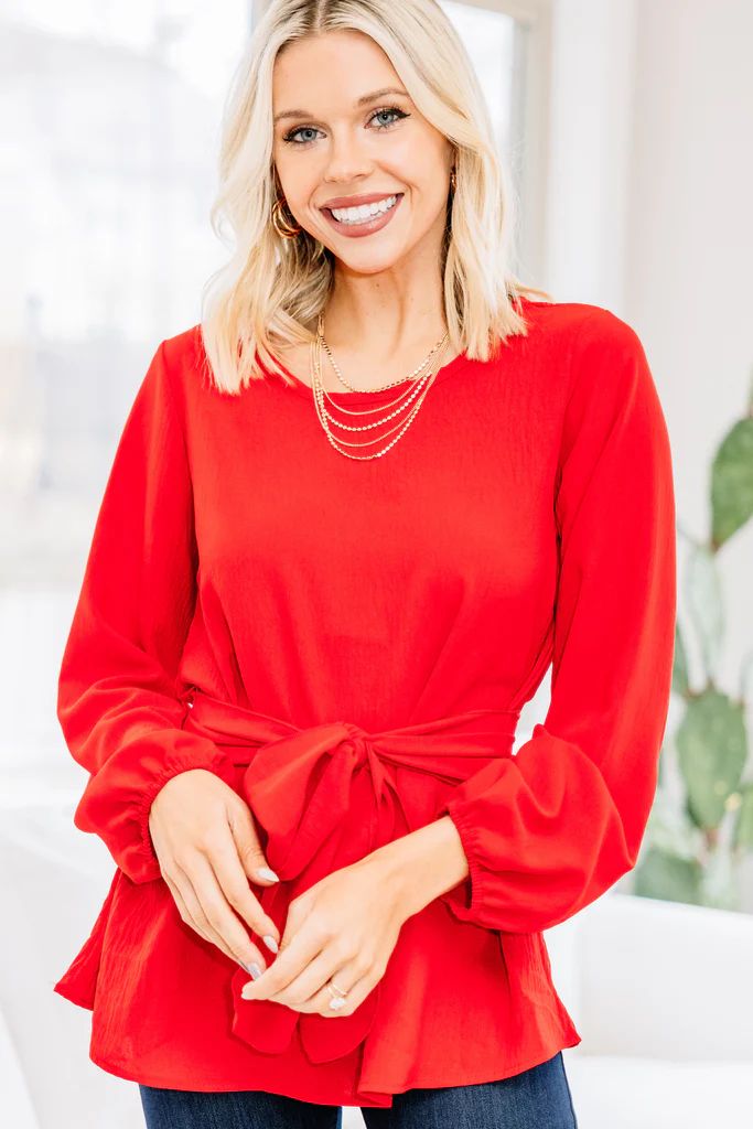 What It's All About Red Tied Top | The Mint Julep Boutique