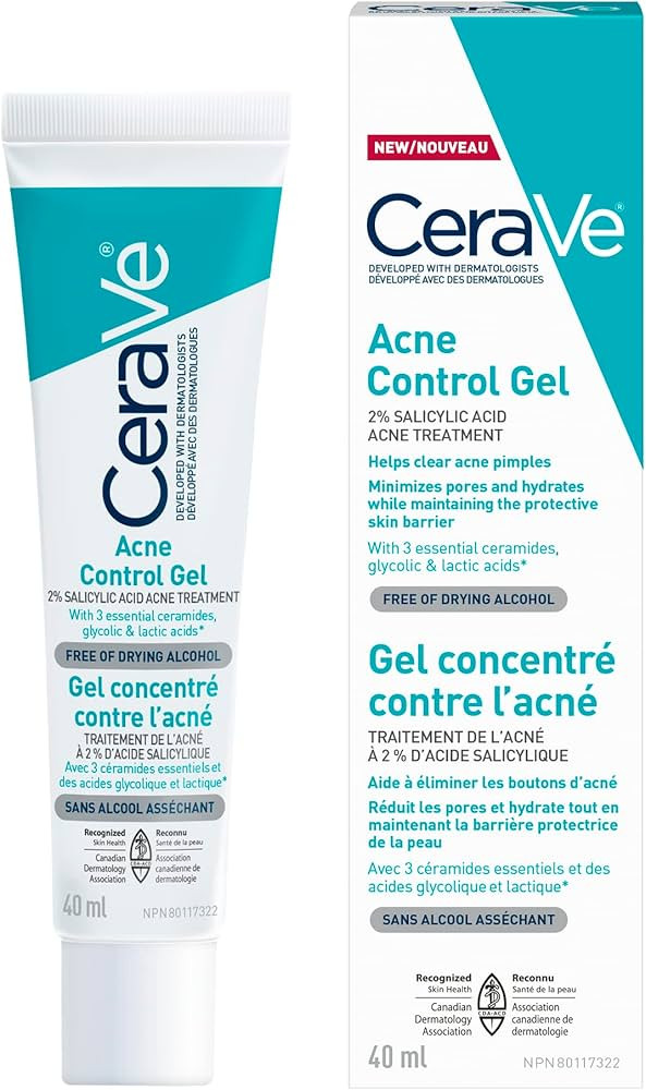 CeraVe Acne Control Gel For Face, Pimple & Pores, With Salicylic Acid, 3 Essential Ceramides, Nia... | Amazon (CA)