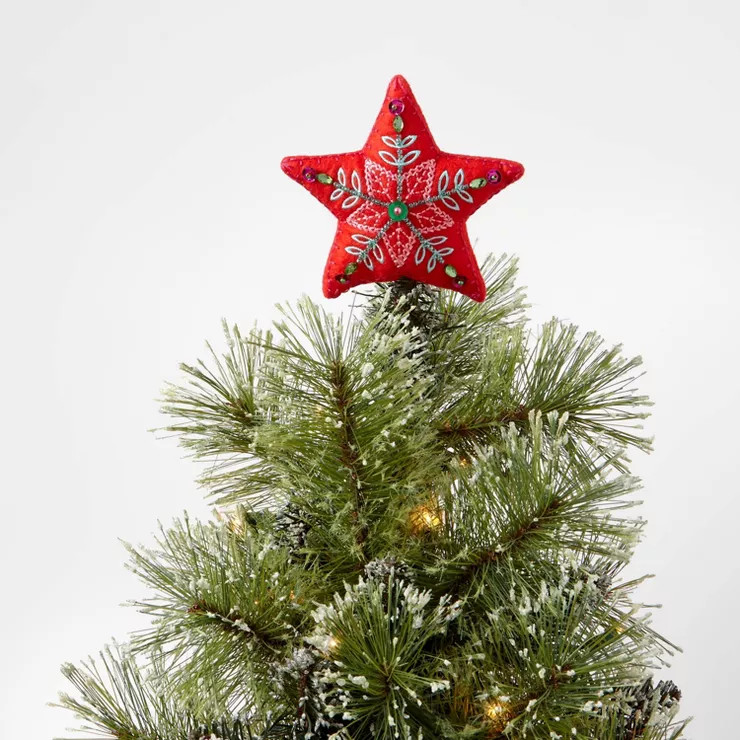 Fabric Star Tree Topper Red - Wondershop™ | Target
