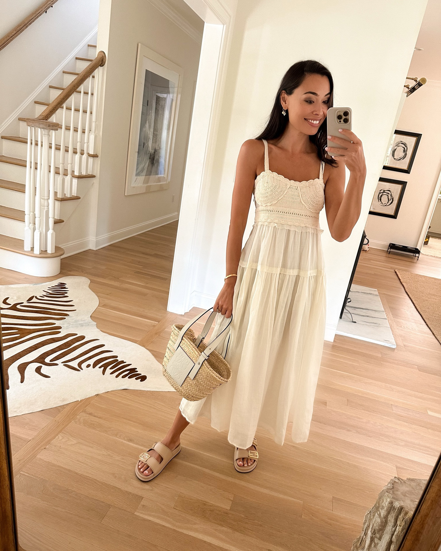 Kat Jamieson wears a cream dress for summer from @saks. Summer dress, midi dress, classic style. #saks #sakspartner

#LTKShoeCrush #LTKSaleAlert #LTKSeasonal